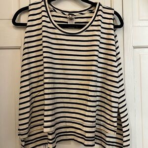 We The Free Cream and Black Striped Tee